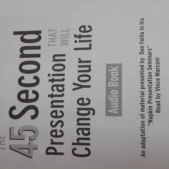 45 Second Presentation by Don Failla 2-CD Audio Book - Picture 4 of 8